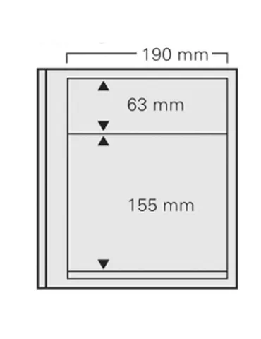 FEUILLES SPECIAL DUAL 619 : 2 BANDES/155x190 mm et 63x190 mm/ (FOND TRANSPARENT - PAR 5) - SAFE®