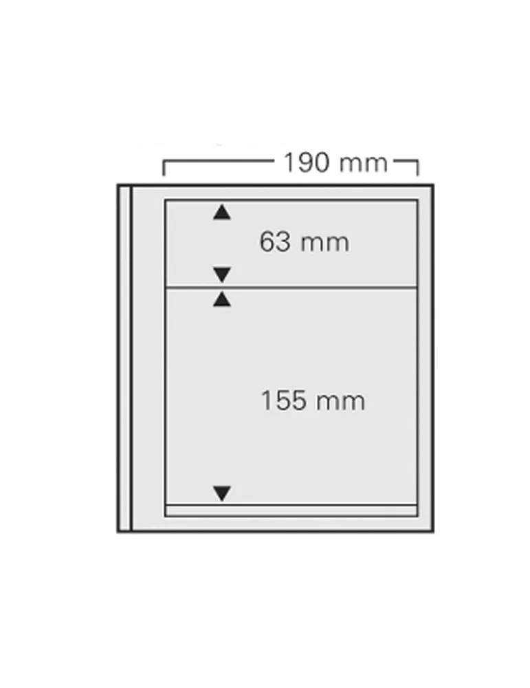 FEUILLES SPECIAL DUAL 619 : 2 BANDES/155x190 mm et 63x190 mm/ (FOND TRANSPARENT - PAR 5) - SAFE®