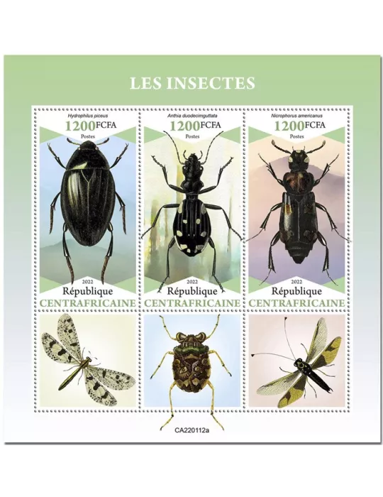 n° 8823/8825 - Timbre CENTRAFRIQUE Poste