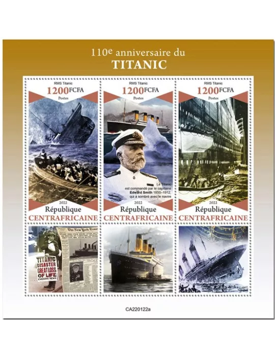 n° 8853/8855 - Timbre CENTRAFRIQUE Poste