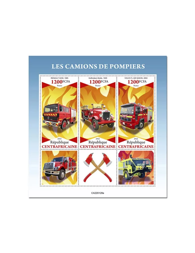 n° 8871/8873 - Timbre CENTRAFRIQUE Poste