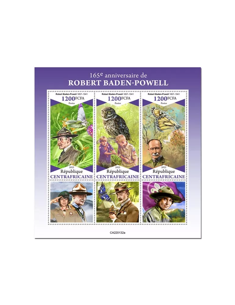 n° 8883/8885 - Timbre CENTRAFRIQUE Poste