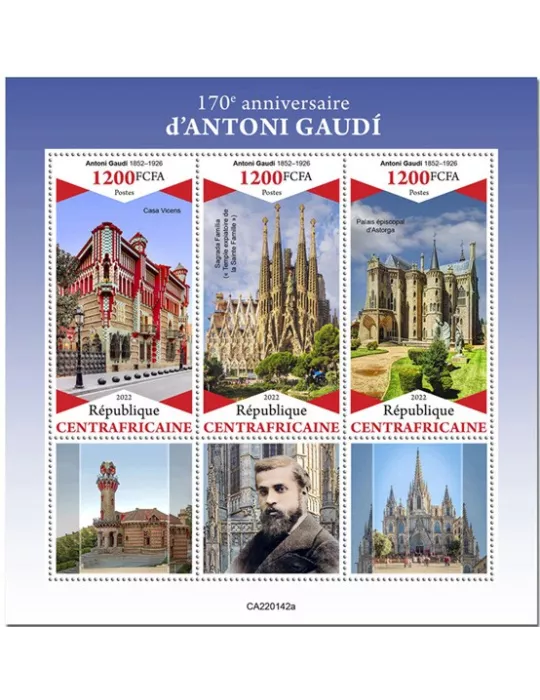 n° 8913/8915 - Timbre CENTRAFRIQUE Poste