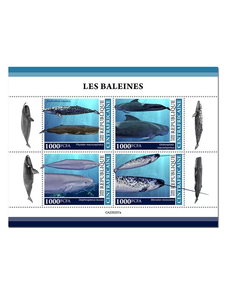 n° 8966/8969 - Timbre CENTRAFRIQUE Poste