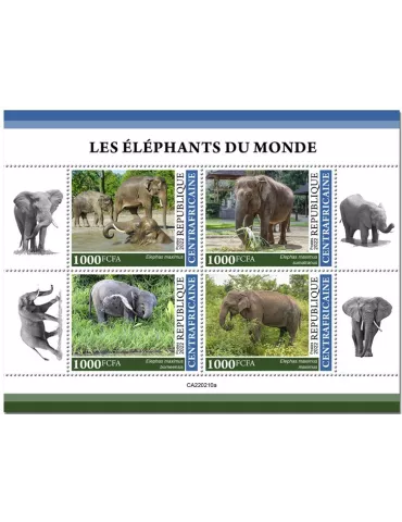 n° 8977/8980 - Timbre CENTRAFRIQUE Poste
