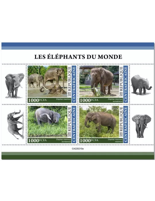 n° 8977/8980 - Timbre CENTRAFRIQUE Poste