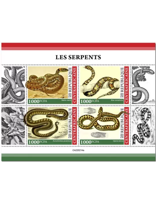n° 8993/8996 - Timbre CENTRAFRIQUE Poste