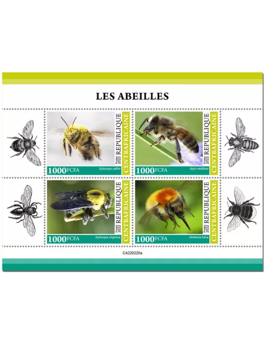 n° 9017/9020 - Timbre CENTRAFRIQUE Poste