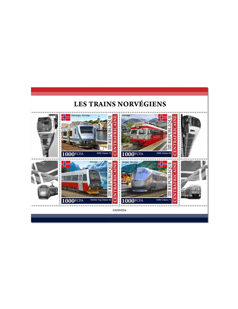 n° 9025/9028 - Timbre CENTRAFRIQUE Poste