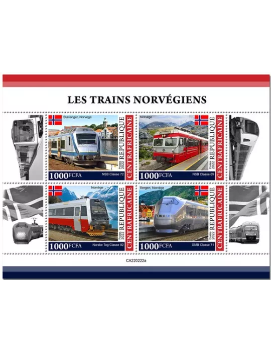 n° 9025/9028 - Timbre CENTRAFRIQUE Poste