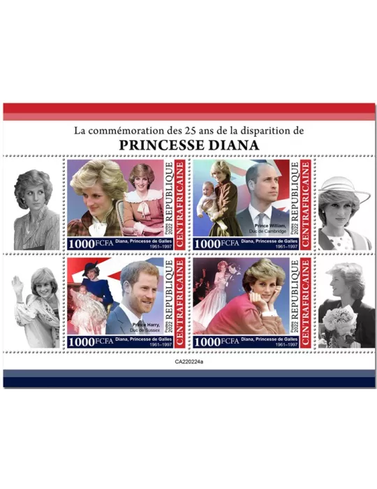 n° 9033/9036 - Timbre CENTRAFRIQUE Poste