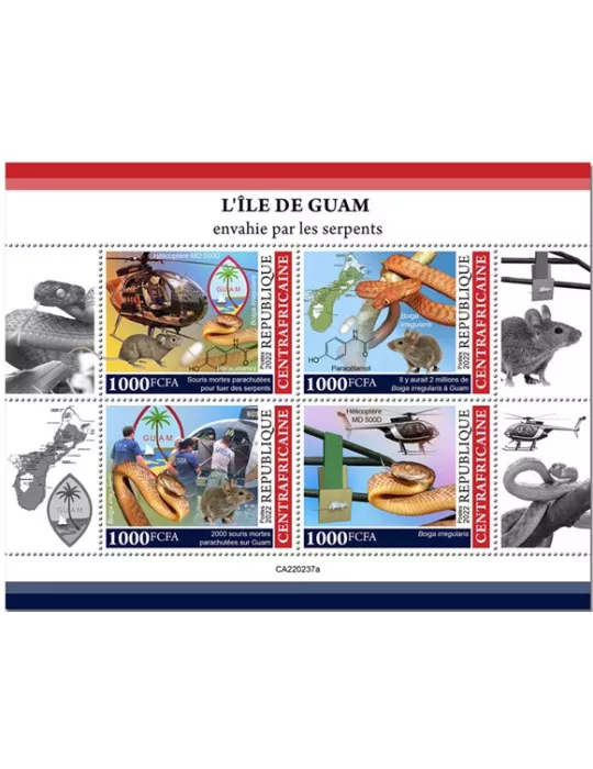 n° 9085/9088 - Timbre CENTRAFRIQUE Poste
