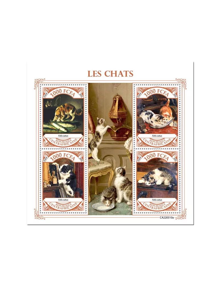 n° 9137/9140 - Timbre CENTRAFRIQUE Poste