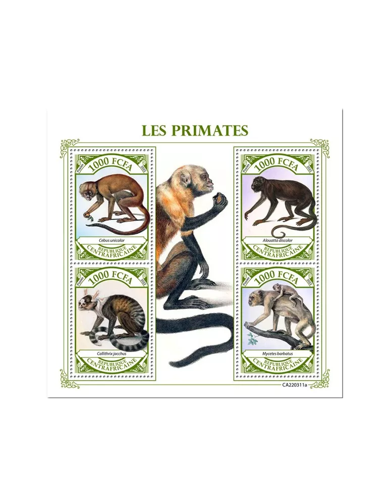 n° 9141/9144 - Timbre CENTRAFRIQUE Poste