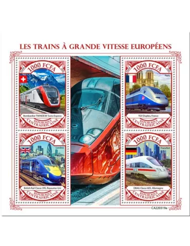 n° 9173/9176 - Timbre CENTRAFRIQUE Poste