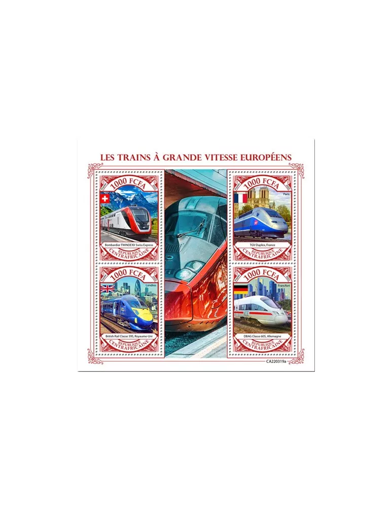 n° 9173/9176 - Timbre CENTRAFRIQUE Poste