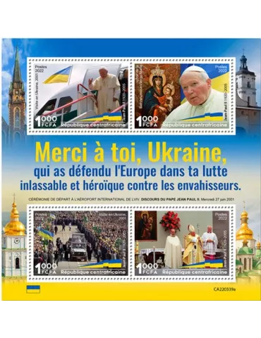 n° 9264/9267 - Timbre CENTRAFRIQUE Poste