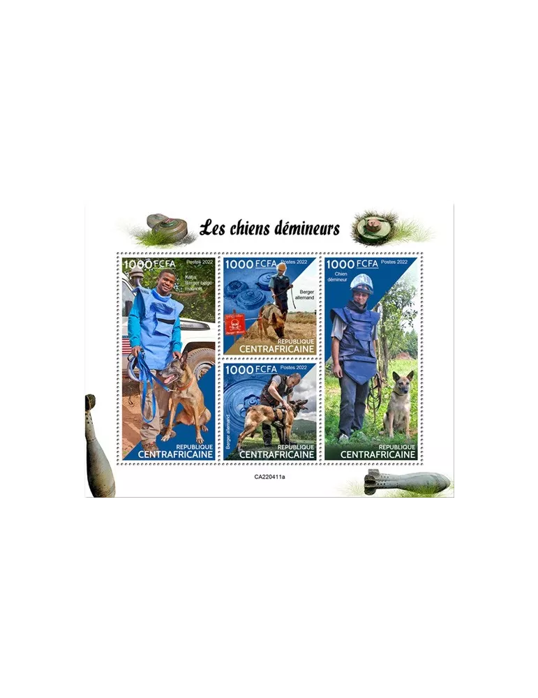 n° 9312/9315 - Timbre CENTRAFRIQUE Poste