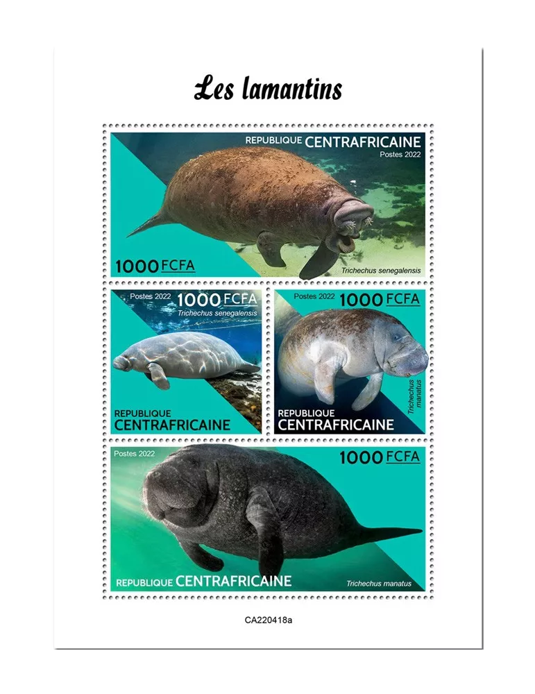 n° 9340/9343 - Timbre CENTRAFRIQUE Poste