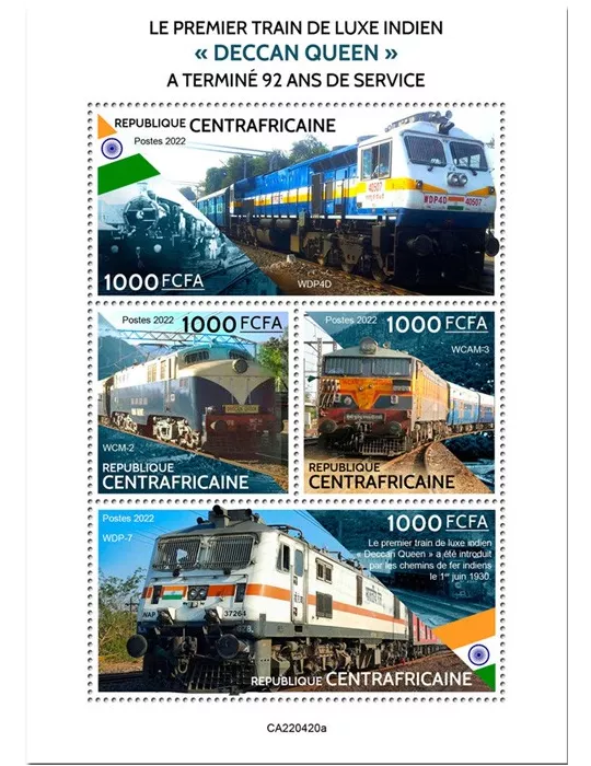 n° 9348/9351 - Timbre CENTRAFRIQUE Poste