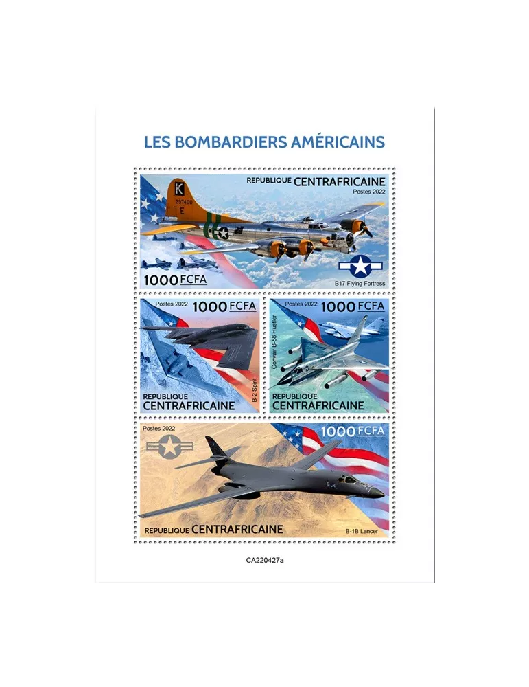 n° 9376/9379 - Timbre CENTRAFRIQUE Poste
