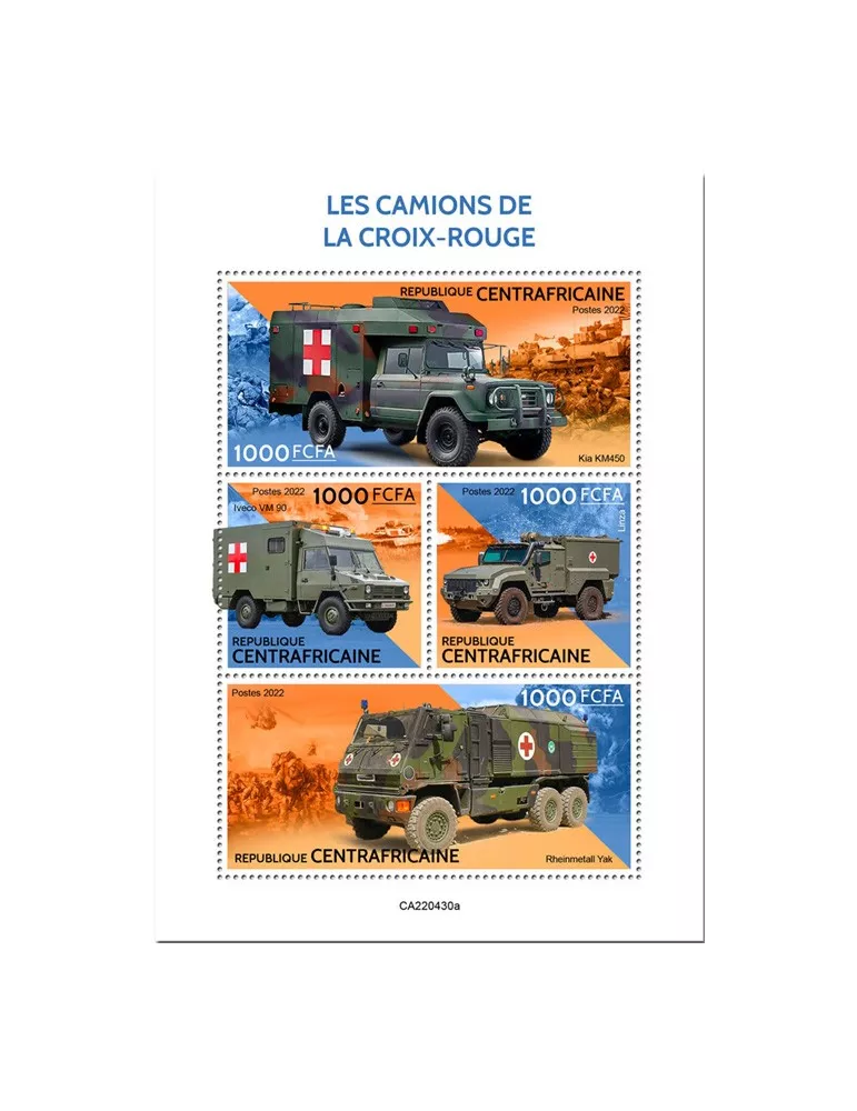 n° 9388/9391 - Timbre CENTRAFRIQUE Poste