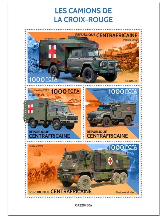 n° 9388/9391 - Timbre CENTRAFRIQUE Poste