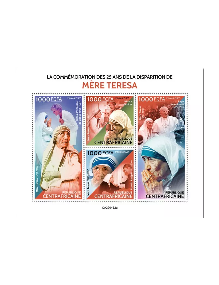 n° 9396/9399 - Timbre CENTRAFRIQUE Poste