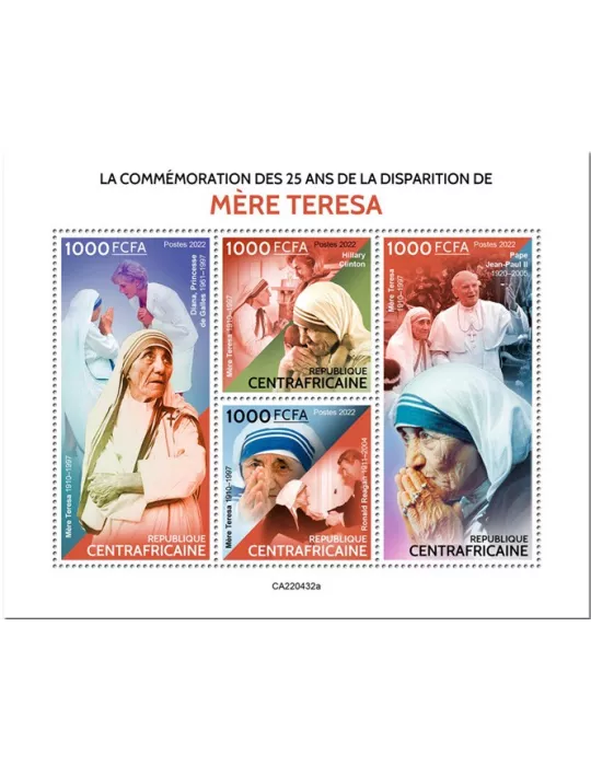 n° 9396/9399 - Timbre CENTRAFRIQUE Poste