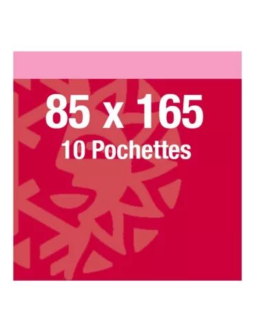 Pochettes double soudure - Lxh:85x165 mm (Fond noir)