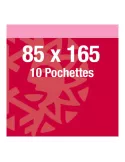 Pochettes double soudure - Lxh:85x165 mm (Fond noir)