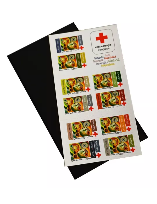 Pochettes double soudure - Lxh:85x165 mm (Fond noir)