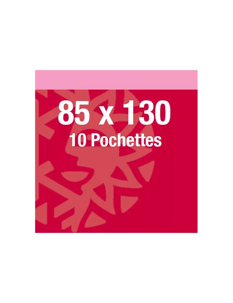 Pochettes double soudure - Lxh: 85x130 mm (Fond noir)