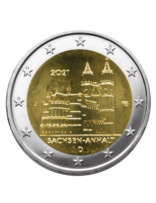 2 EURO COMMEMORATIVE 2021 : ALLEMAGNE (Cathédrale de Sachsen-Anhalt)