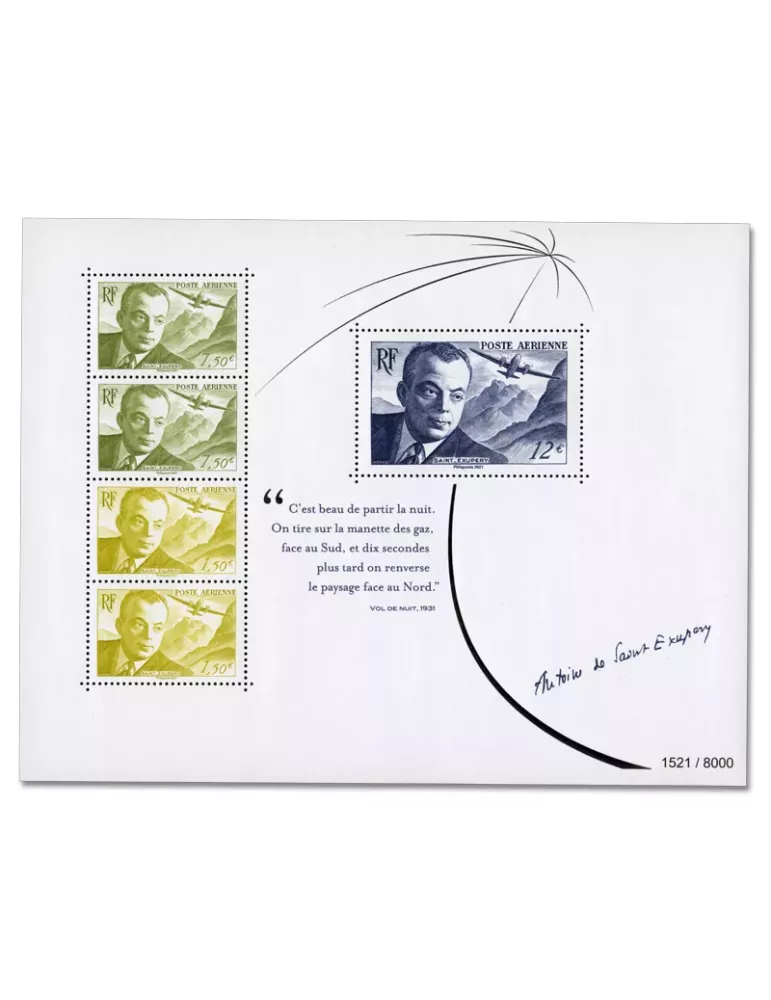 n° F89 (Réimpression) - Timbre France Poste aérienne (EMISSION SPECIALE ANTOINE DE SAINT EXUPERY)