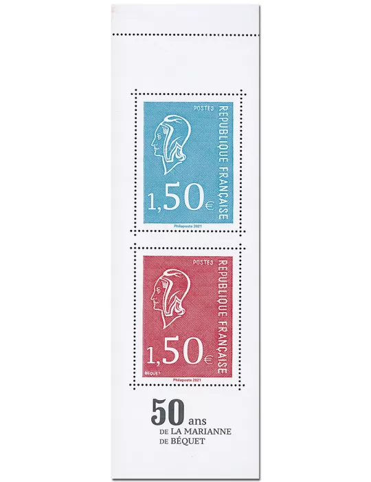 n° 1529 - Timbre France Carnets Divers (50 ans de la Marianne de Becquet)
