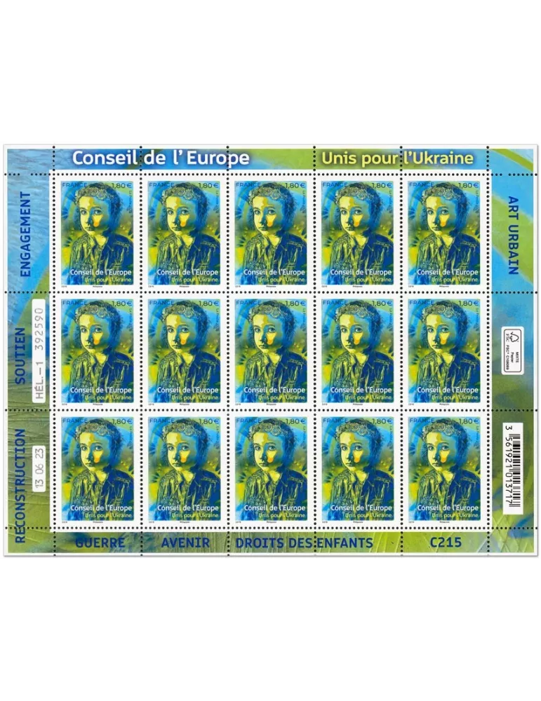 n° F6 - Timbre France Feuillets de France (Service n° 185)