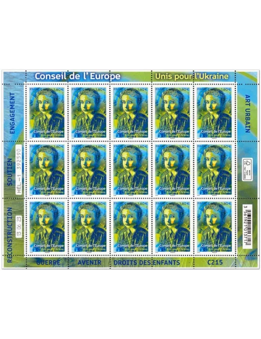 n° F6 - Timbre France Feuillets de France (Service n° 185)