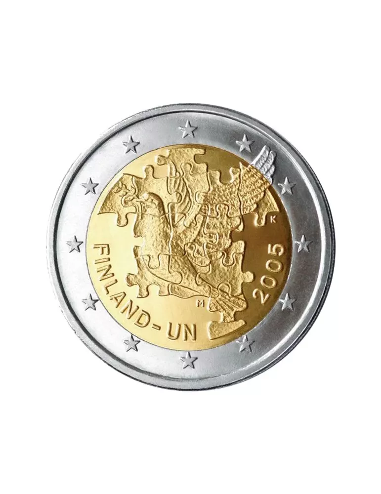 2 EURO COMMEMORATIVE 2005 : FINLANDE (60 ans des NU et 50 ans de l'adhésion de la Finlande aux NU)