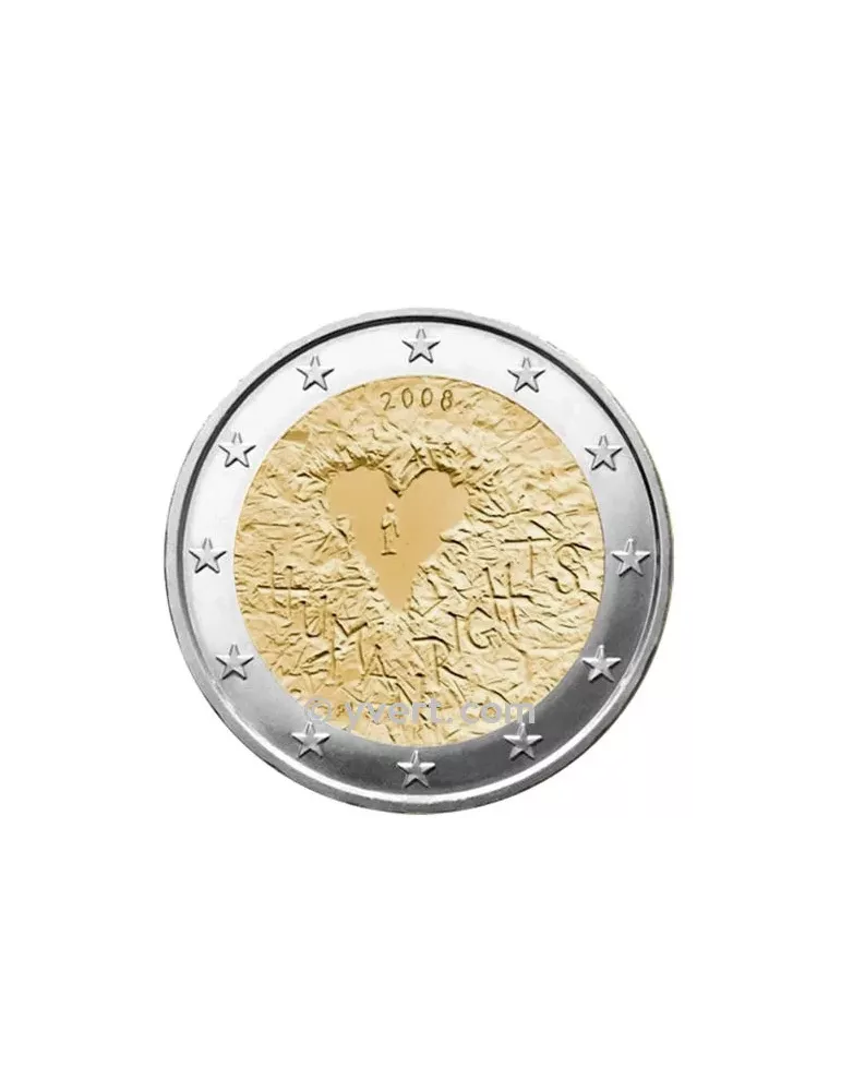2 EURO COMMEMORATIVE 2008 : FINLANDE (60 ans de la déclaration universelle des droits de l´homme)