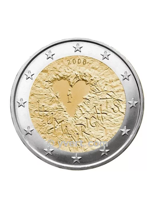2 EURO COMMEMORATIVE 2008 : FINLANDE (60 ans de la déclaration universelle des droits de l´homme)