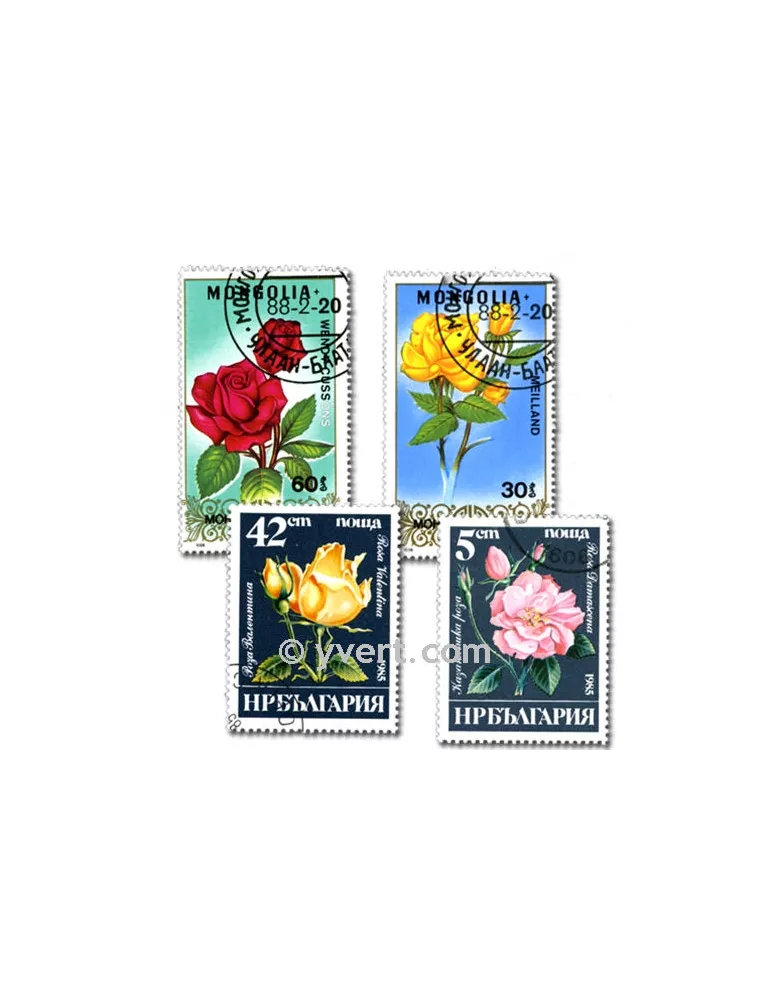 FLORE : pochette de 1000 timbres (Oblitérés)