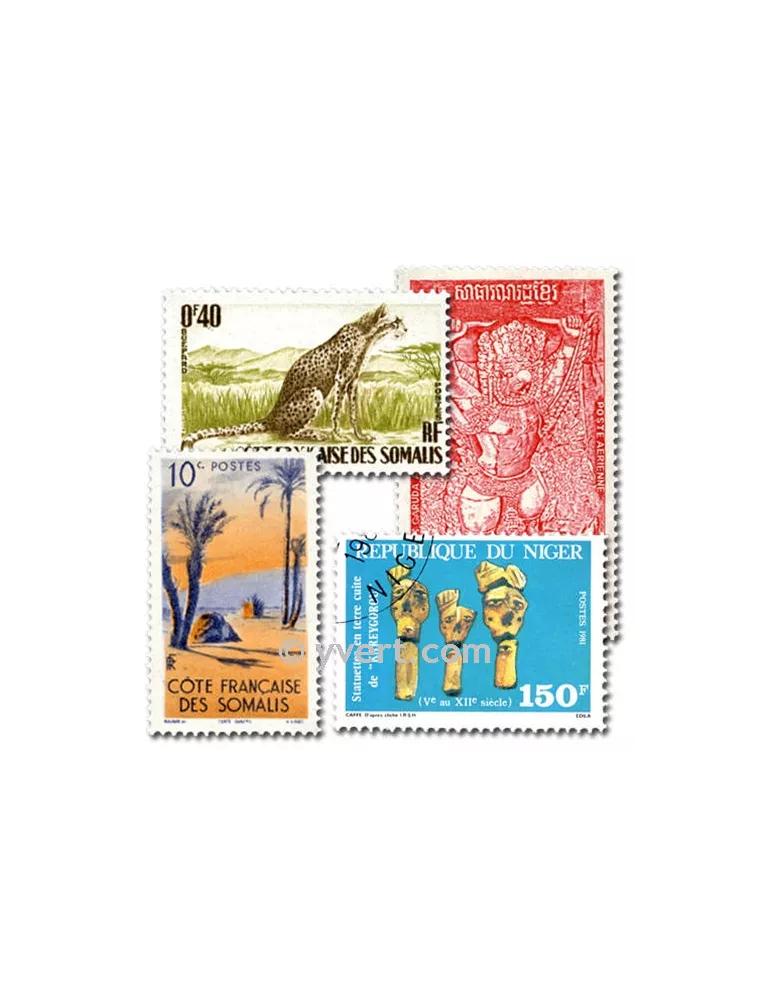 COMMUNAUTE FRANCAISE : pochette de 2000 timbres (Oblitérés)