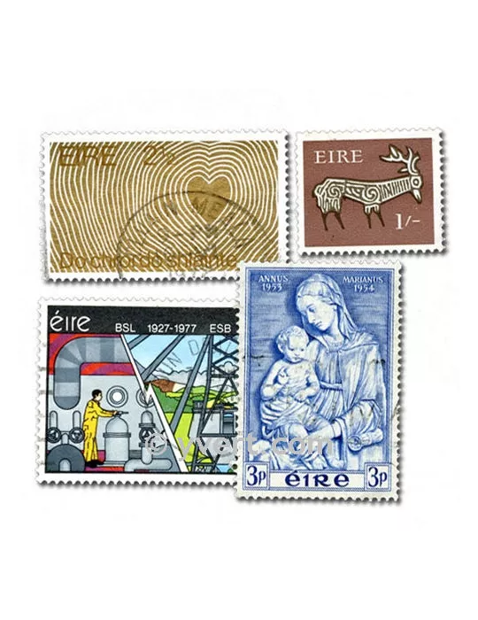 IRLANDE : pochette de 200 timbres (Oblitérés)
