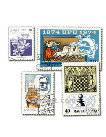 MONDE ENTIER : pochette de 3000 timbres (Oblitérés)