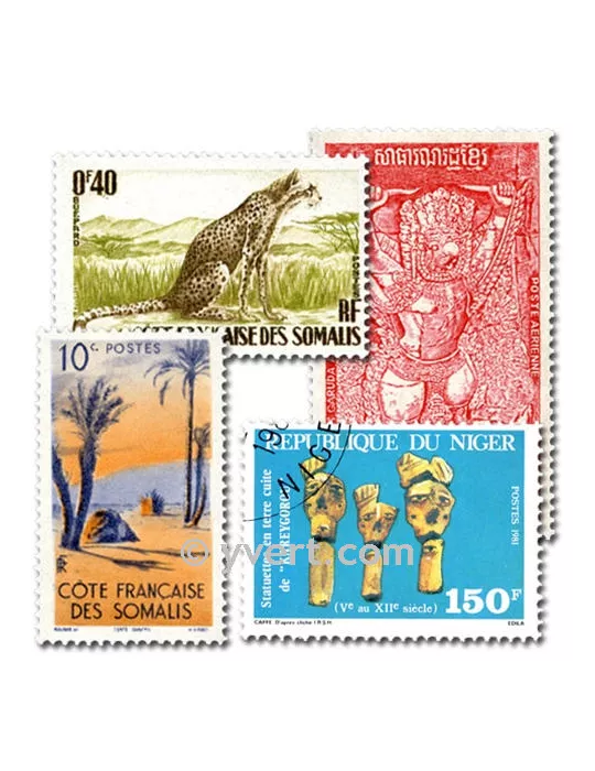 COMMUNAUTE FRANCAISE : pochette de 1000 timbres (Oblitérés)