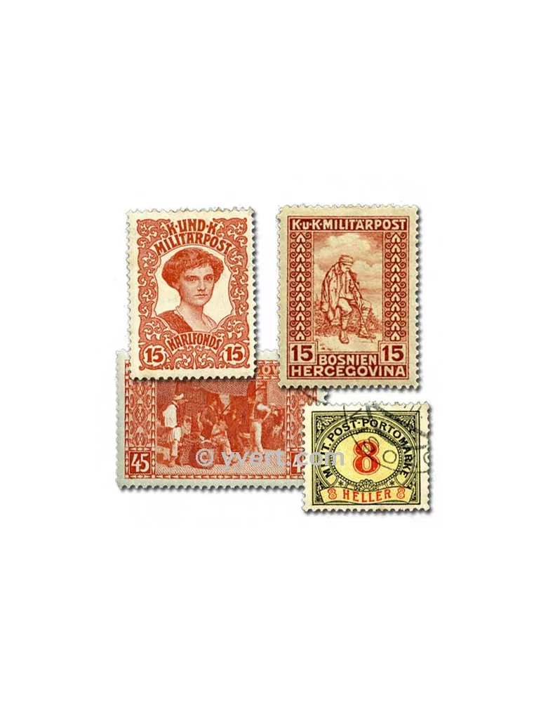 BOSNIE : pochette de 25 timbres (Oblitérés)