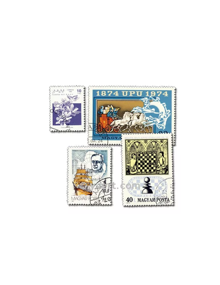 MONDE ENTIER : pochette de 300 timbres (Oblitérés)