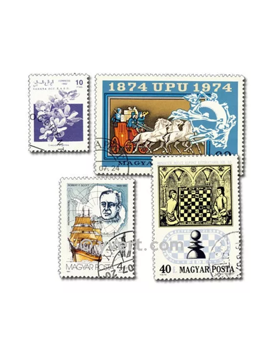 MONDE ENTIER : pochette de 300 timbres (Oblitérés)