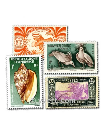NOUVELLE CALEDONIE : pochette de 50 timbres (Oblitérés)